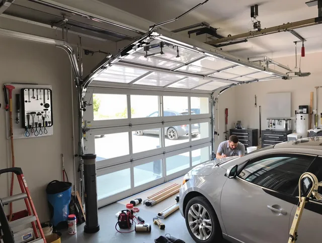 Garage door noise reduction service by Plainfield Garage Door Repair in Plainfield