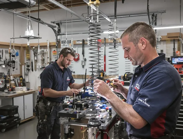 Garage door spring repair service by Plainfield Garage Door Repair in Plainfield